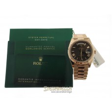 Rolex DayDate 40mm Chocolate ref. 228235 President oro rosa18kt Arabic Day nuovo